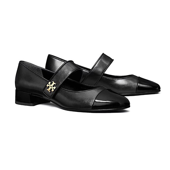 NWT Tory Burch Cap-Toe Mary Jane Shoes in Black - Picture 1 of 12